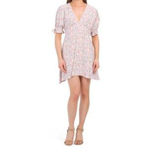 Faithfull the Brand Tonia Floral V-neck Mini Dress